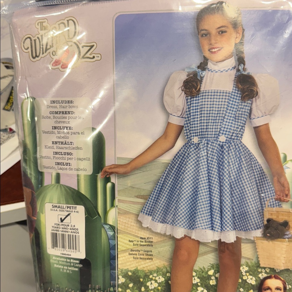 Wizard of Oz Dorothy Costume 3-4 years
